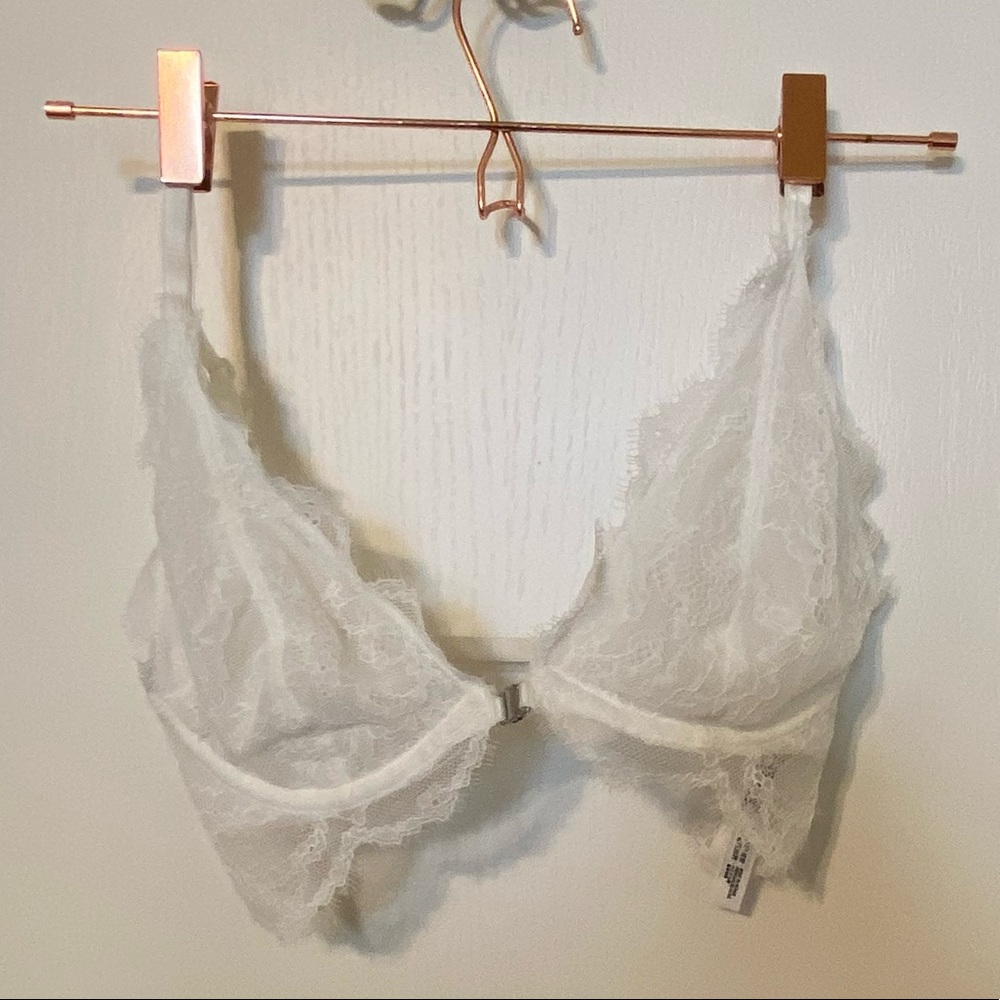 Intimately Free People Underwire Longline Lace Bra, S